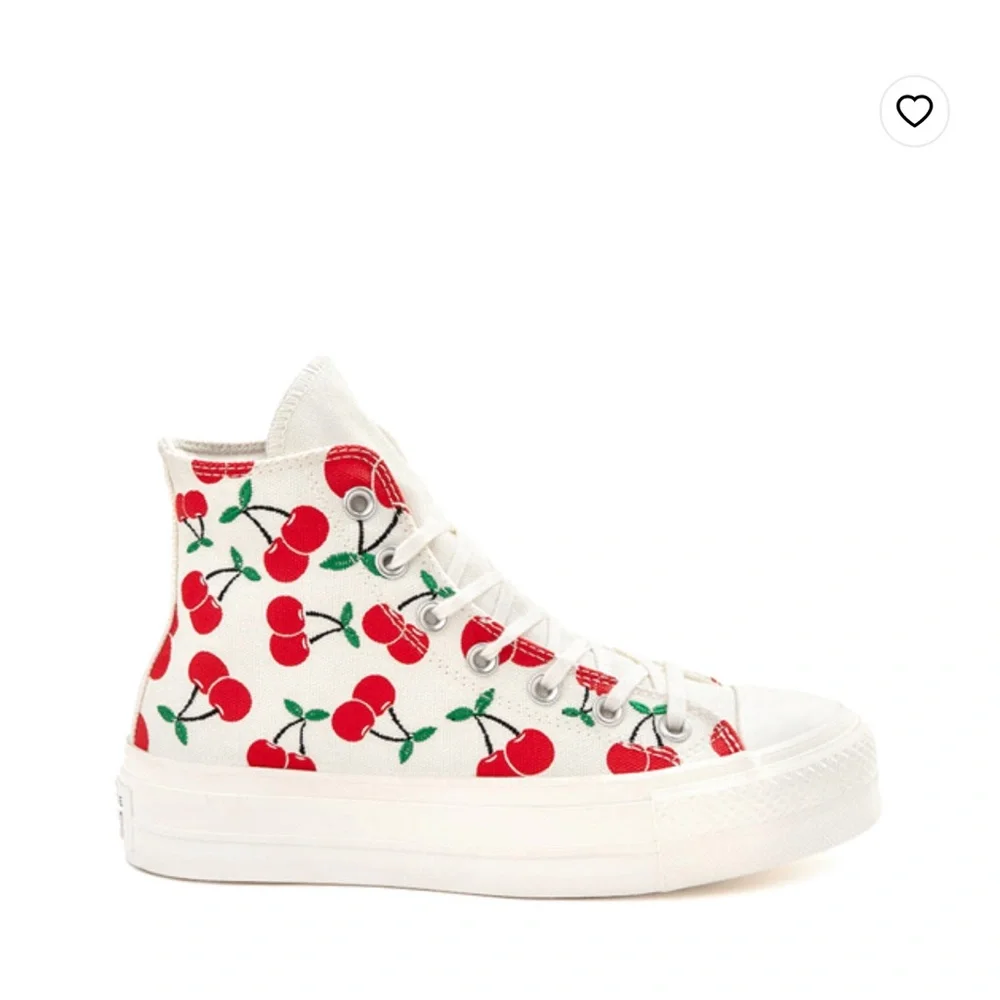 Womens Converse All Star Lift High-Top Sneaker - Egret / Cherries | 7 - Picture 2 of 14